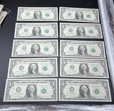 10 notas consecutivas 1988 A $1 FRN mesmo bloco da Reserva Federal CH UNC SKU#85 comprar usado  Enviando para Brazil