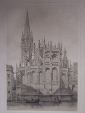 Grande lithographie abside d'occasion  Brumath