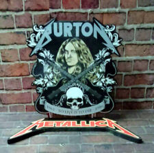 CLIFF BURTON - METALLICA - FIGURA DE MADEIRA 20 cm placa de fibra vinil/trama - Argentina comprar usado  Enviando para Brazil