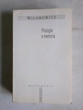 Wilamowitz filologia memoria usato  Frascati