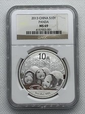 2013 CHINA S10Y PANDA MS 69 E 1oz PRATA comprar usado 2013 CHINA S10Y PANDA MS 69 E 1oz PRATA comprar usado  Enviando para Brazil