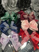  Arco escolar Gingham Check SchooL con clip para el cabello x 2  Jazziejems Boutique ❤️ segunda mano  Embacar hacia Mexico