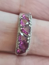 Silver garnet ring for sale  BIRMINGHAM