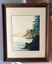 Watercolor painting lake for sale  Caneadea