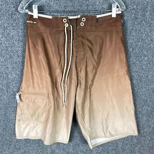 Shorts de tabuleiro enferrujado masculino tamanho 29 100% poliéster cordão marrom comprar usado  Enviando para Brazil