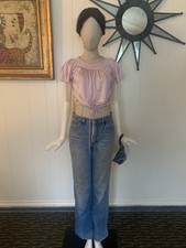 Usado, Blusa Vintage Anos 70 Boho Rosa Manga Flutter Júnior Extra Grande/Pequena ILGWU Fairycore comprar usado  Enviando para Brazil