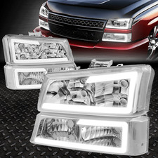 PARA 03-07 CHEVY SILVERADO AVALANCHE LED DRL FARÓIS LÂMPADAS DE PARA-CHOQUE CROMADAS/CLARAS comprar usado  Enviando para Brazil