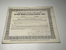1920 The British Vegetable Oil Extraction Corporation Limited Debenture Share comprar usado  Enviando para Brazil