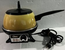 Juego de fondue eléctrica Oster vintage dorada/amarilla hecha en EE. UU. segunda mano  Embacar hacia Mexico