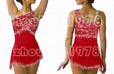 Figura de hielo vestido de patinaje figura vestido de skaitng para competición rojo hecho a mano segunda mano  Embacar hacia Mexico