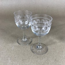 Pair vintage etched for sale  CAERPHILLY