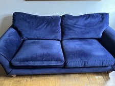 Navy blue velvet for sale  PINNER