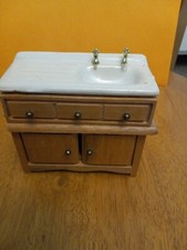 Pia de cozinha vintage para casa de bonecas Concord armário de carvalho escala 1:12 comprar usado  Enviando para Brazil
