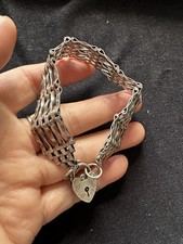 silver hallmarked gate bracelet for sale  LONDON