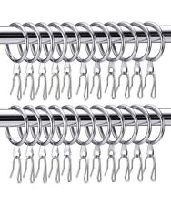 Usado, Pacote com 40 anéis de cortina de metal clipes ganchos cortinas decorativas cortinas Hardwa comprar usado  Enviando para Brazil