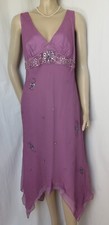 Seidenkleid lila perlen gebraucht kaufen  Bad Teinach-Zavelstein