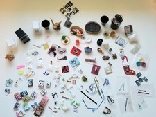 MINIATURA DE CASA DE BONECAS ~LOTE~135 PEÇAS ESTOQUE DE PET SHOP!~ TRELAS~ALIMENTOS~ANIMAIS DE ESTIMAÇÃO~CAMAS~, usado comprar usado  Enviando para Brazil