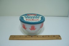 Usado, Copo de leite vintage Sealtest Fire King ~ Tulipa rosa ~ Tigela de queijo cottage com tampa comprar usado  Enviando para Brazil