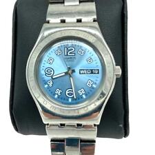 Relógio feminino Swatch Ciel Clair ironia mostrador azul pulseira de aço inoxidável vintage comprar usado  Enviando para Brazil