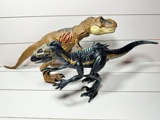 INDORAPTOR 2018 Jurassic WORLD Dinosaur FALLEN Kingdom Glow & T-Rex 18” Garra comprar usado  Enviando para Brazil