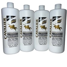 Xampu Cavalier Horse pacote com 4 32 oz extrato de cavalinha crescimento do cabelo brilho cuidados com o casaco, usado comprar usado  Enviando para Brazil