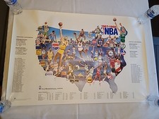 Póster vintage de la NBA de 1988 segunda mano  Embacar hacia Mexico