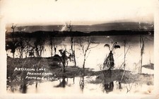 Cartão postal antigo foto artificial lago Gatun zona do Canal do Panamá RPPC F62 comprar usado  Enviando para Brazil
