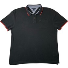 Camisa polo masculina Tommy Hilfiger ajuste personalizado tamanho XL preta manga curta colarinho comprar usado Camisa polo masculina Tommy Hilfiger ajuste personalizado tamanho XL preta manga curta colarinho comprar usado  Enviando para Brazil