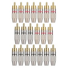 Conector alto-falante adaptador cabo áudio vídeo plugue macho RCA anticorrosivo comprar usado  Enviando para Brazil