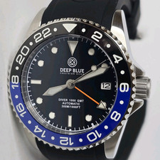Relógio automático masculino Deep Blue Master 1000 GMT mostrador preto 40mm comprar usado  Enviando para Brazil