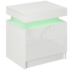 Homcom white bedside for sale  GREENFORD