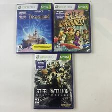 Lote de 3 jogos XBOX 360 Kinect - Kinect Adventures, Disneyland, Steel Battalion na caixa comprar usado  Enviando para Brazil