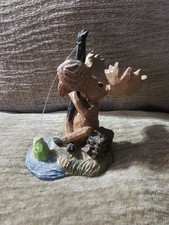 Fishing moose figurine for sale  Scandia