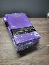  Pacote com 12 toalhas de mesa de plástico premium 84 pol. Capa de mesa redonda - Roxa  comprar usado  Enviando para Brazil