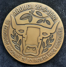 Medalha arte Bronze VII Concurso Nacional de Bovinos da Raça Arouquesa 1992 comprar usado  Enviando para Brazil