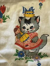Cobertor raro 1960-1970 bebê recebendo animais gatinho filhote chique berço cobertor comprar usado  Enviando para Brazil