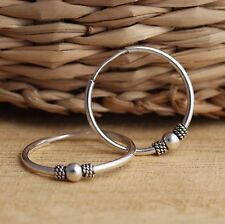 Brincos de argola sólida de prata esterlina 925 estilo Bali 18 mm comprar usado  Enviando para Brazil