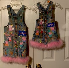 Vestidos gerais feitos sob medida Peppa Pig Sister tamanho 18 meses e 5T número de anúncio 905 comprar usado  Enviando para Brazil