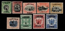 Labuan 1904 surcharges for sale  COLWYN BAY