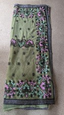 Embroidered saree diamante for sale  HARROW