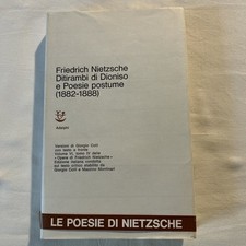 Friedrich nietzsche ditirambi usato  Pontassieve