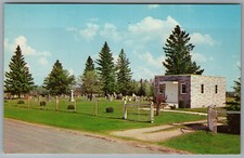 Akeley Minnesota Akeley Cemetery Nagrobki Znaczniki grobów ok. 1962 Pocztówka, używany na sprzedaż  Wysyłka do Poland