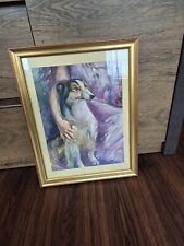 Vintage aquarell collie gebraucht kaufen  Schifferstadt