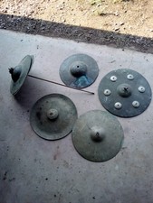 Lote 6 pratos de tambor de metal bronze antigo da década de 1930 Ludwig & Ludwig 12" e 9" comprar usado  Enviando para Brazil