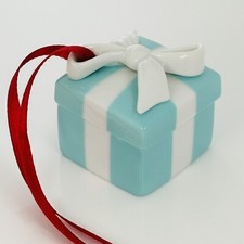 Caixa de presente azul Tiffany bugiganga enfeite de Natal porcelana osso comprar usado  Enviando para Brazil
