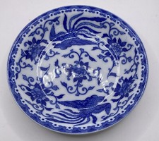 Tigelas de frutas vintage NORITAKE HOWO azul e branco Japão pássaro fênix 5,5 pol. (únicas), usado comprar usado  Enviando para Brazil