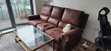 Tan leather sofas for sale  HARROW