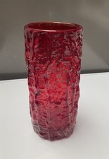 whitefriars red glass vase for sale  SUDBURY