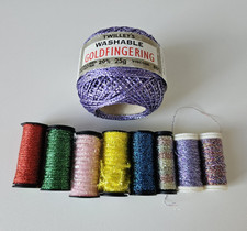 Metallic glitter threads for sale  CALDICOT
