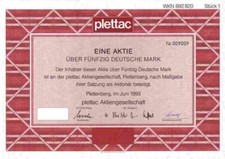 Plettac AG 1993 Plettenberg plettac assco Altrad Group 50 DM Promocje, używany na sprzedaż  Wysyłka do Poland